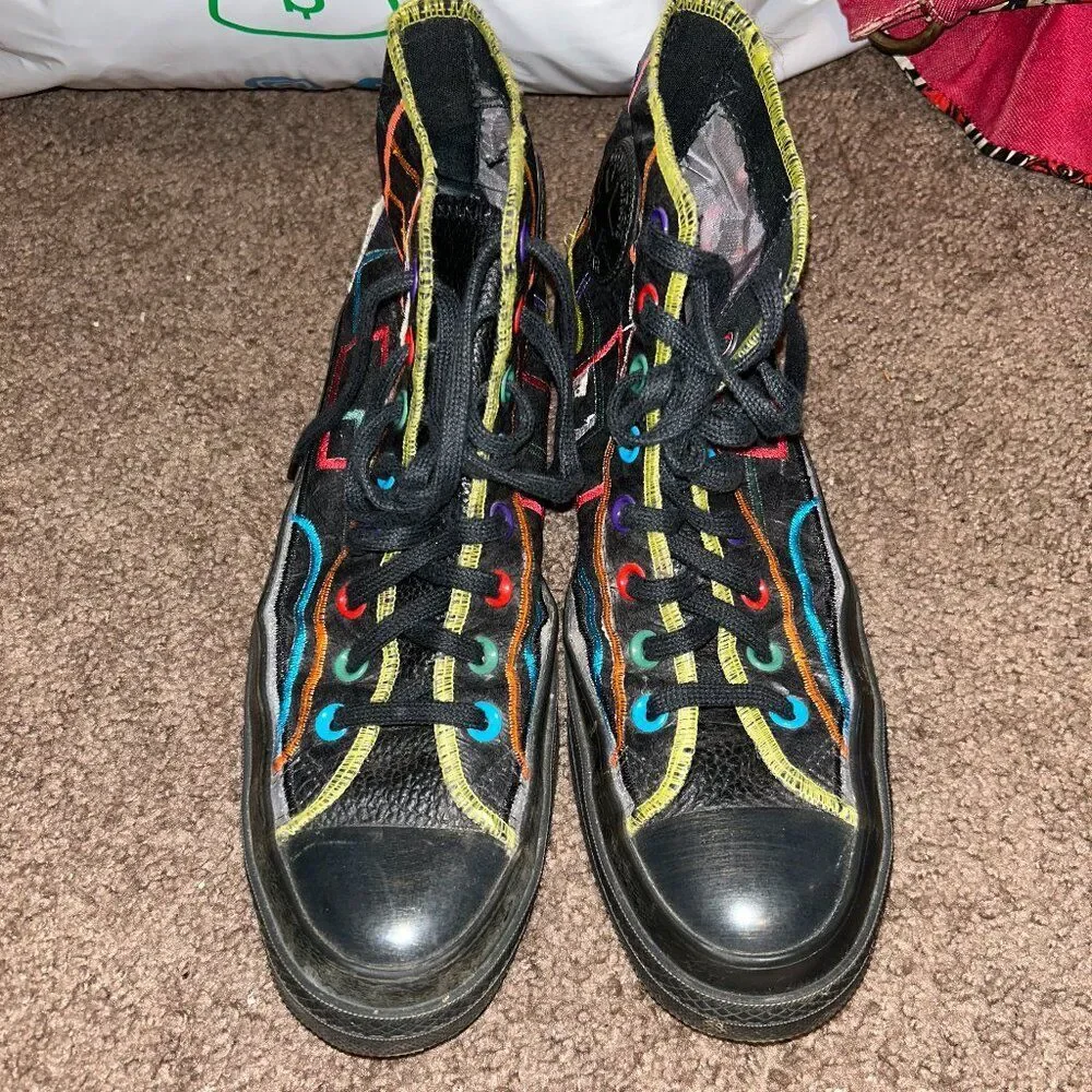 Converse CTAS 70 Hi Chinese New Year Sneakers in Black Multicolor Unisex 9/11